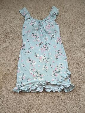 No Boundaries Mint Green Floral Tank Dress